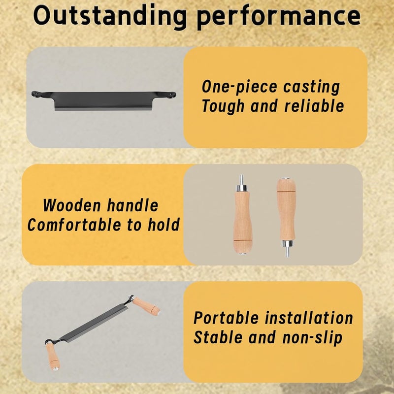 Beendou 10'' Draw Knife,Draw knife Debarking Tool,Curved Draw Knife,Draw Shave Tool Debarking Hand Tool,Ergonomic Handle,Simple and Effortless to Use,Bark Stripper Handsaws Tool - Image 4